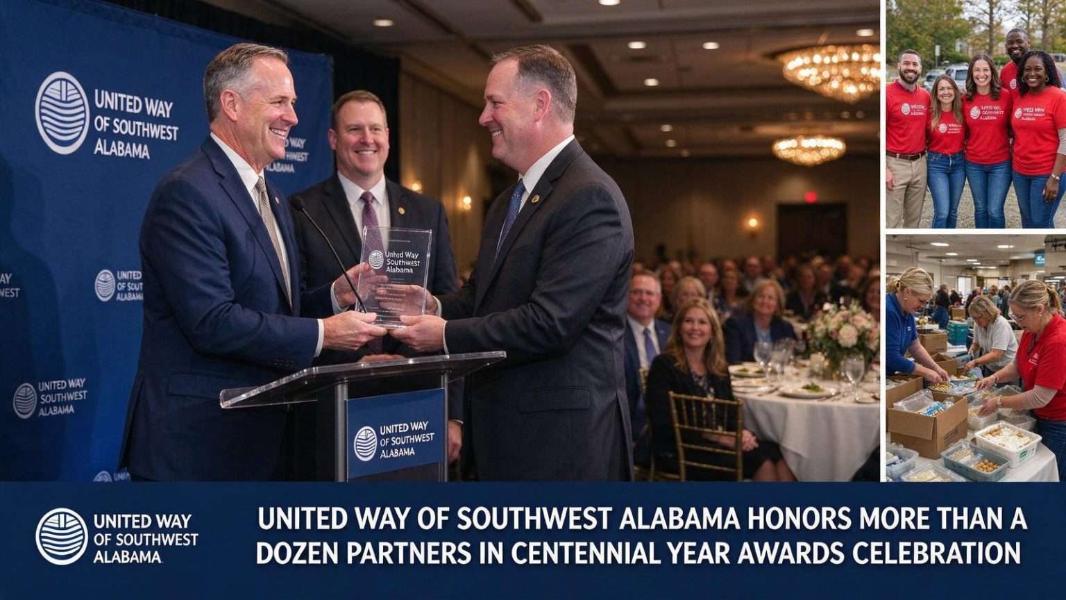 Illustration for the news story: United Way of Southwest Alabama Honors More Than a Dozen Partners in Centennial Year Awards Celebration