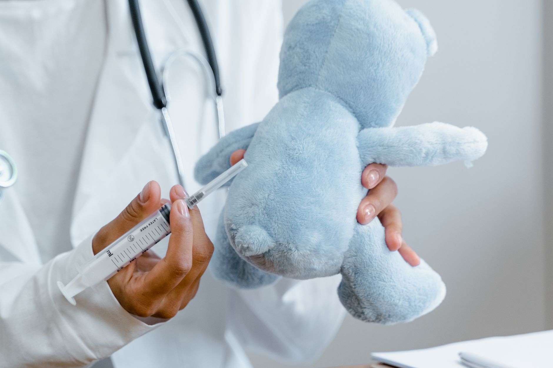 Pediatric hospital care setting with medical equipment