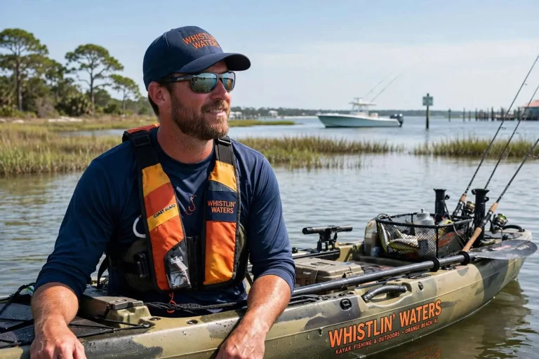 Illustration for the news story: Whistlin’ Waters Kayak Fishing Guide Shares His Orange Beach Playbook