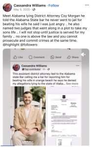 Casandra Williams Facebook Post