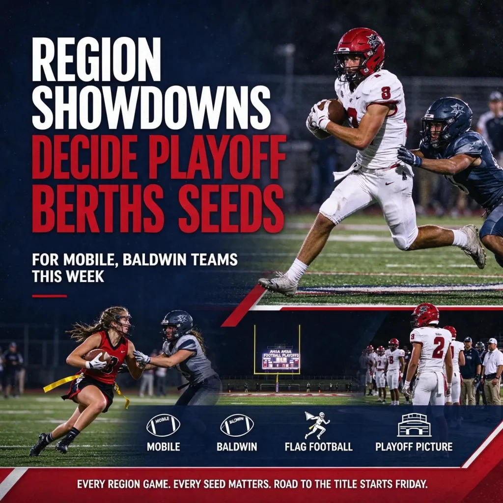 AHSAA playoff seeding - Region Showdowns Decide Playoff Berths and Seeds for Mobile, Baldwin Teams This Week