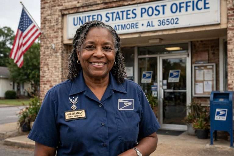 Illustration for the news story: Atmore Postal Supervisor Angelia Knight Retires After 30 Years Serving Her Country and Community