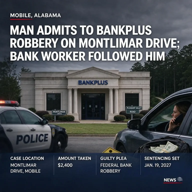 BankPlus robbery - Man Admits to BankPlus Robbery on Montlimar Drive; Bank Worker Followed Him
