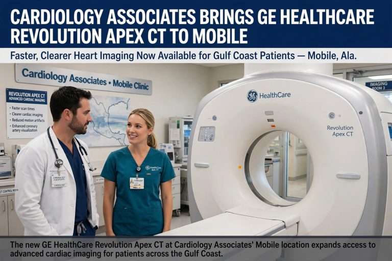 Illustration for the news story: Cardiology Associates Brings GE HealthCare Revolution Apex CT to Mobile for Faster, Clearer Heart Imaging
