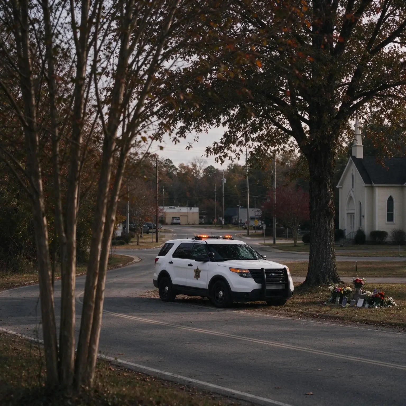 Citronelle officer death: a police badge with a black mourning band