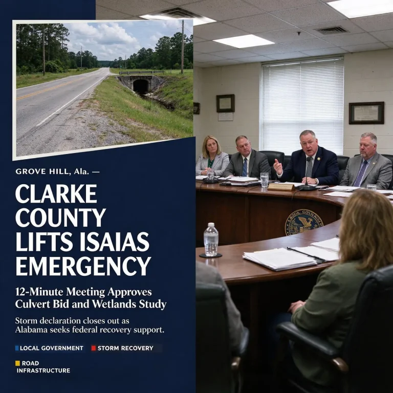 Clarke County Commission – Clarke County Lifts Isaias Emergency in 12-Minute Meeting, Approves Culvert Bid and Wetlands Study