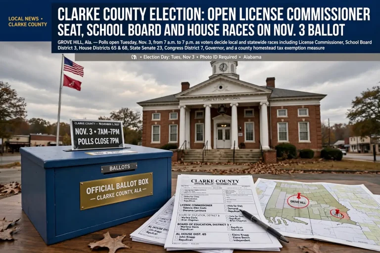Clarke County election – Clarke County Election: Open License Commissioner Seat, School Board and House Races on Nov. 3 Ballot