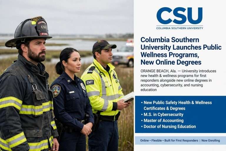 Illustration for the news story: Columbia Southern University Launches Public Safety Wellness Programs, New Online Degrees