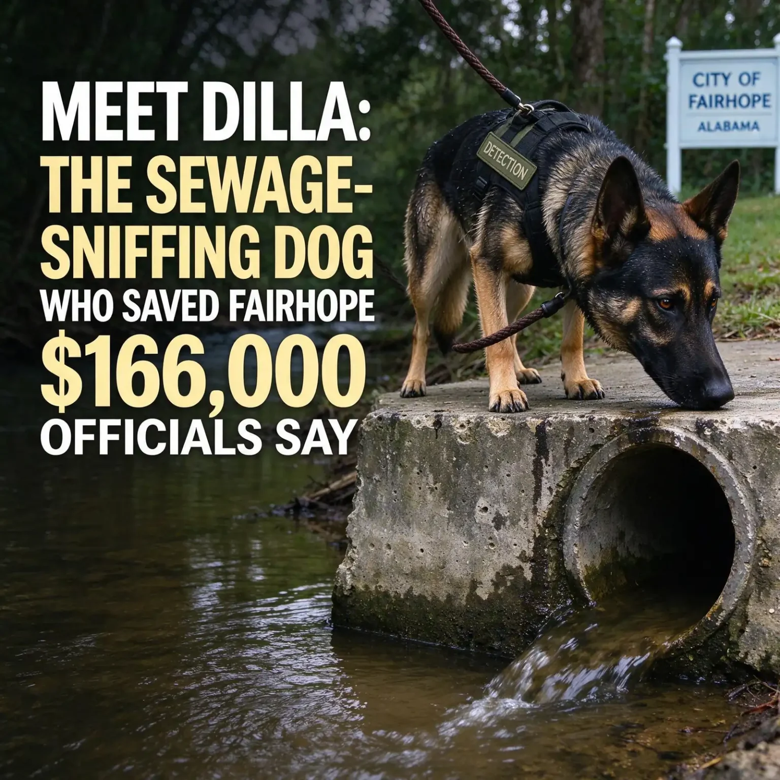 sewage detection dog - Meet Dilla: Mobile Bay Estuary Program's Sewage-Sniffing Dog Saved Fairhope $166,000, Officials Say