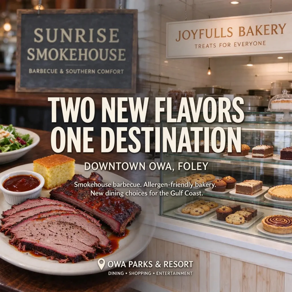 Downtown OWA – Marine Veteran’s Sunrise Smokehouse and Allergen-Free Joyfulls Bakery Join Downtown OWA in Foley