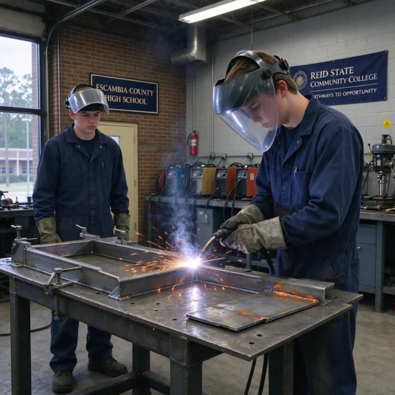 Escambia County High welding - Escambia County High Welding Lab Puts Atmore Students on Reid State Path to Jobs