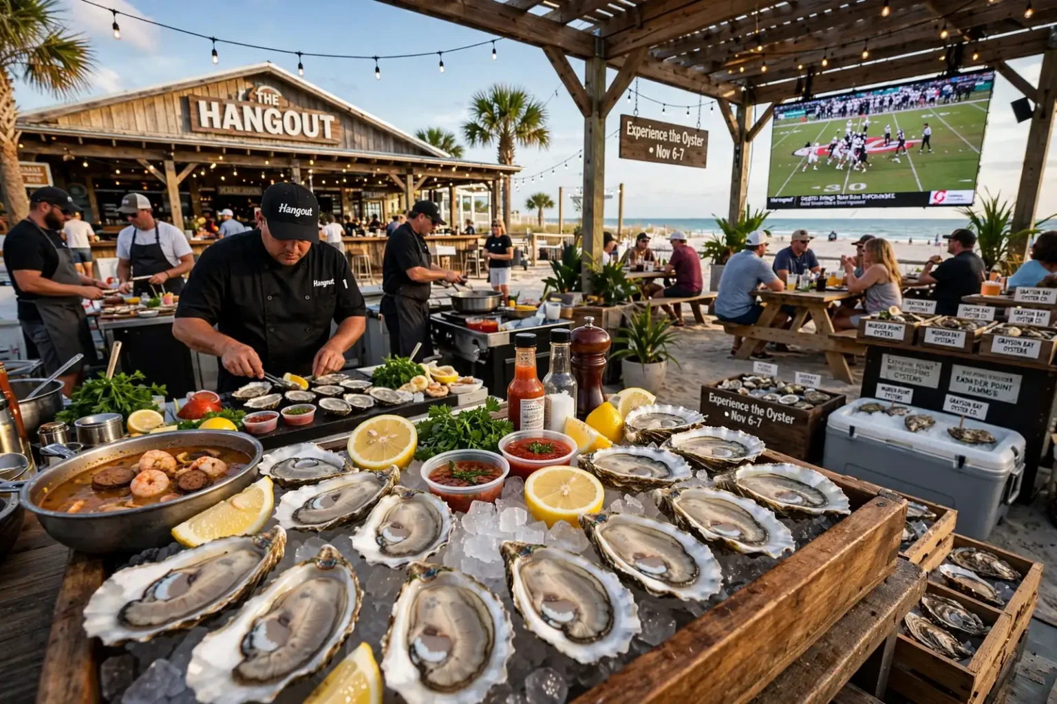 Experience the Oyster – Experience the Oyster Brings Raw Bars, Top Chefs and Football to Gulf Shores’ Hangout Nov. 7