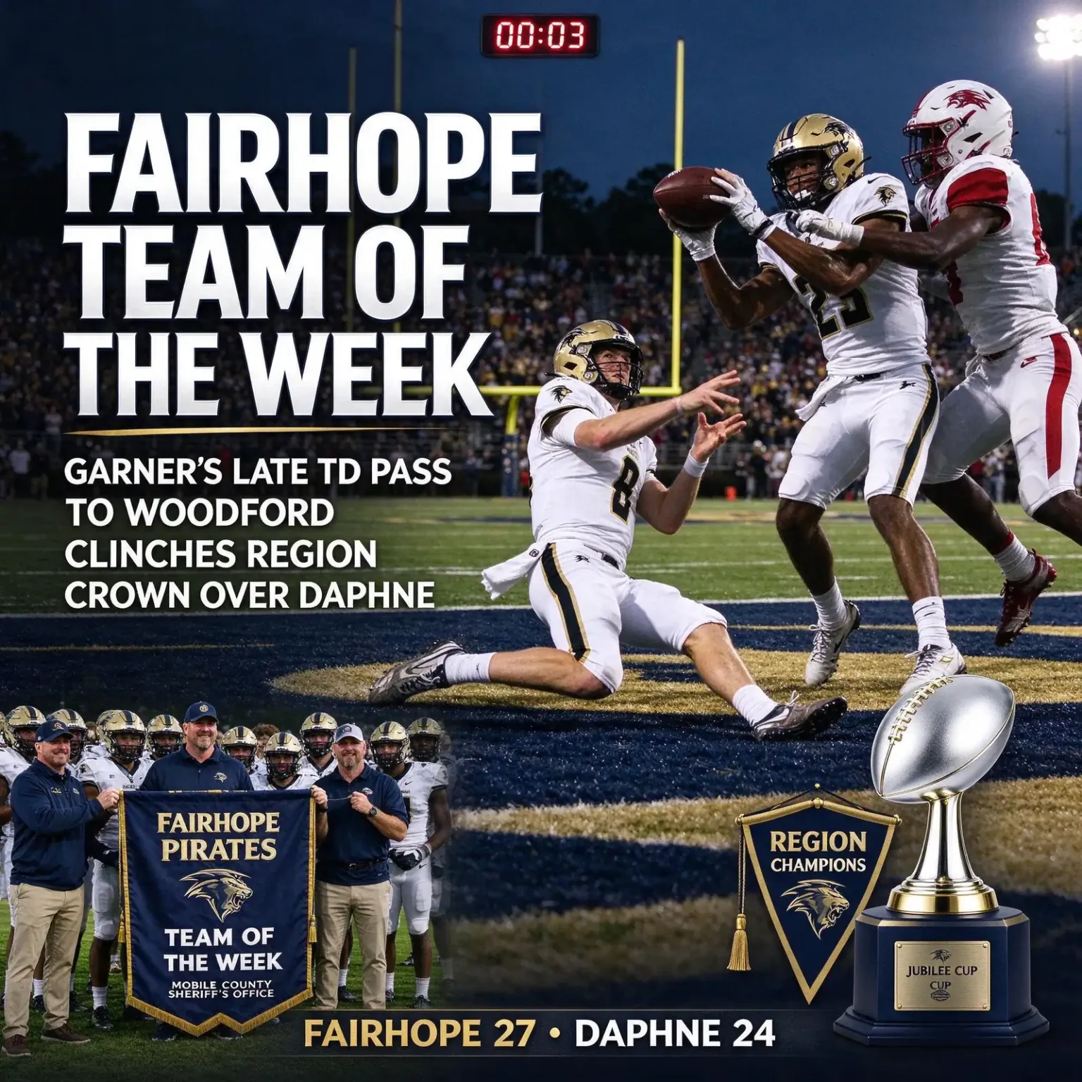 Fairhope Team of the Week – Fairhope Team of the Week: Garner’s Late TD Pass to Woodford Clinches Region Crown Over Daphne