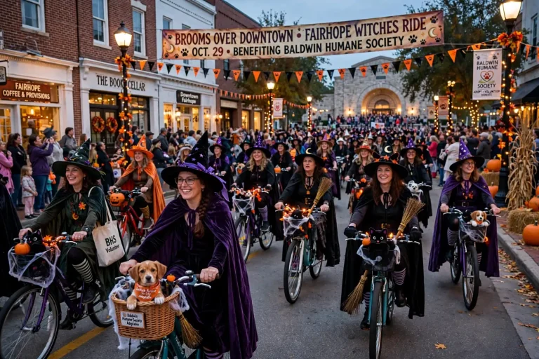 Fairhope Witches Ride - Brooms Over Downtown: Fairhope Witches Ride Flies Oct. 29 to Raise Money for Baldwin Humane Society