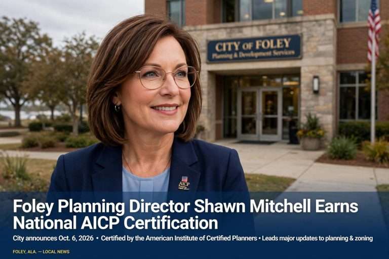 Illustration for the news story: Foley Planning Director Shawn Mitchell Earns National AICP Certification