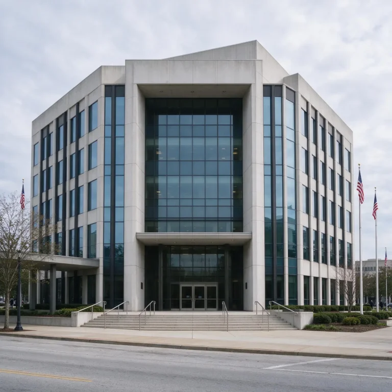 Government Plaza in downtown Mobile, the building at the center of the Government Plaza rent dispute