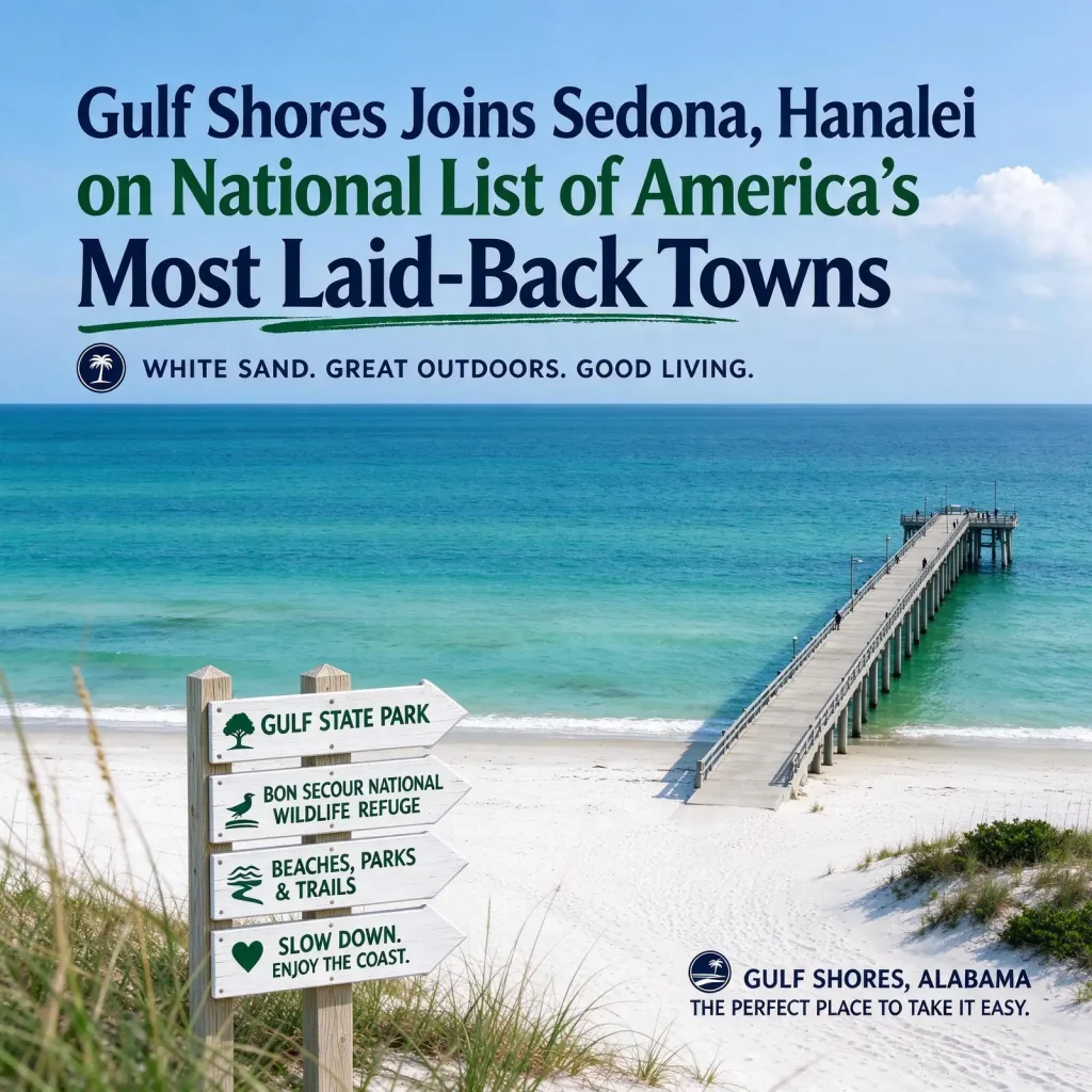 most laid-back towns – Gulf Shores Joins Sedona, Hanalei on National List of America’s Most Laid-Back Towns
