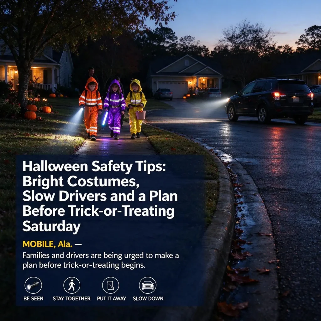 Halloween safety tips – Halloween Safety Tips: Bright Costumes, Slow Drivers and a Plan Before Trick-or-Treating Saturday
