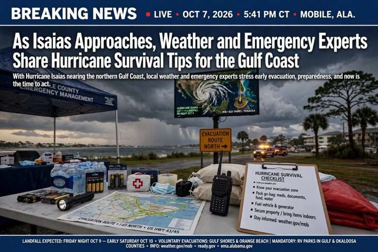 Illustration for the news story: As Isaias Approaches, Weather and Emergency Experts Share Hurricane Survival Tips for the Gulf Coast