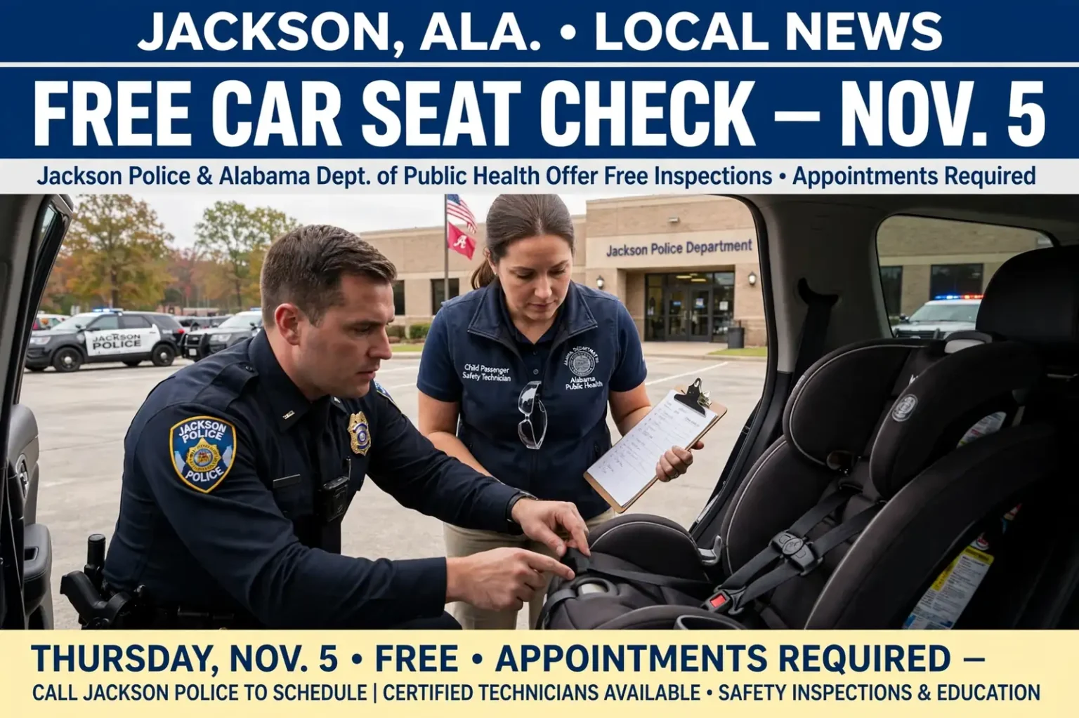 free car seat check – Jackson Police, State Health Team Offer Free Car Seat Check Nov. 5; Appointments Required