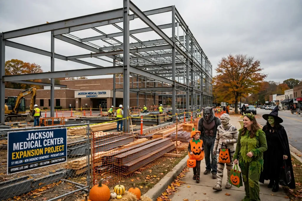 Jackson Medical Center expansion - Jackson Medical Center Expansion Rises as Council Funds Ballfields, Gets Halloween 'Monster' Visit