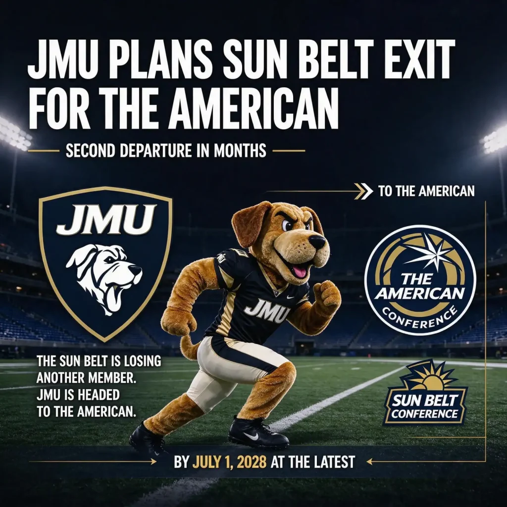 James Madison Sun Belt - James Madison Plans Sun Belt Exit for the American, Second Departure in Months