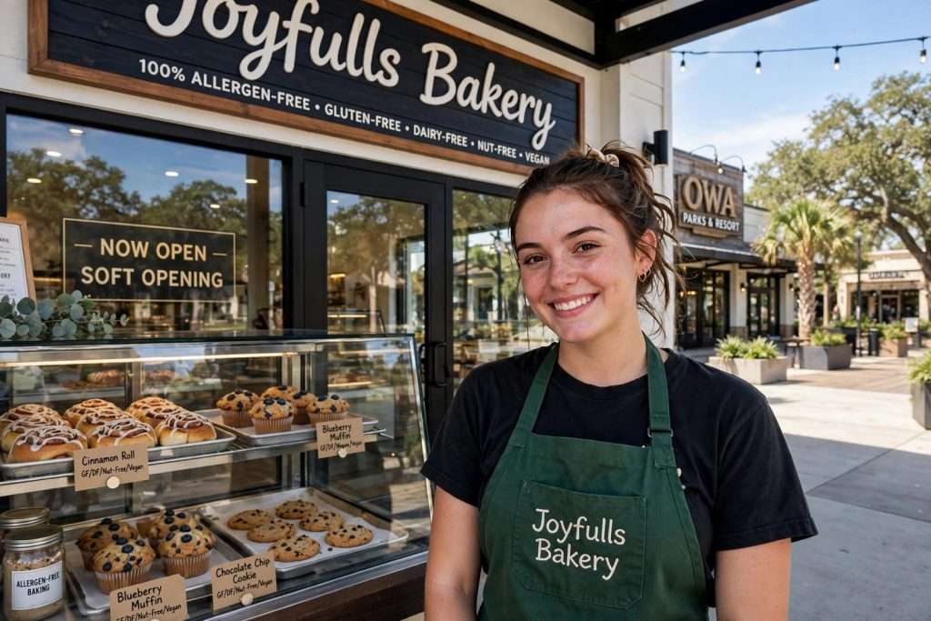 Illustration for the news story: Joyfulls Bakery Goes From Farmers Market Sellouts to an Allergen-Free Storefront at OWA