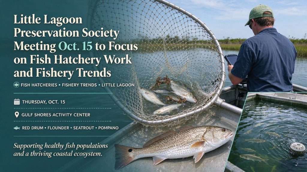 Illustration for the news story: Little Lagoon Preservation Society Meeting Oct. 15 to Focus on Fish Hatchery Work and Fishery Trends