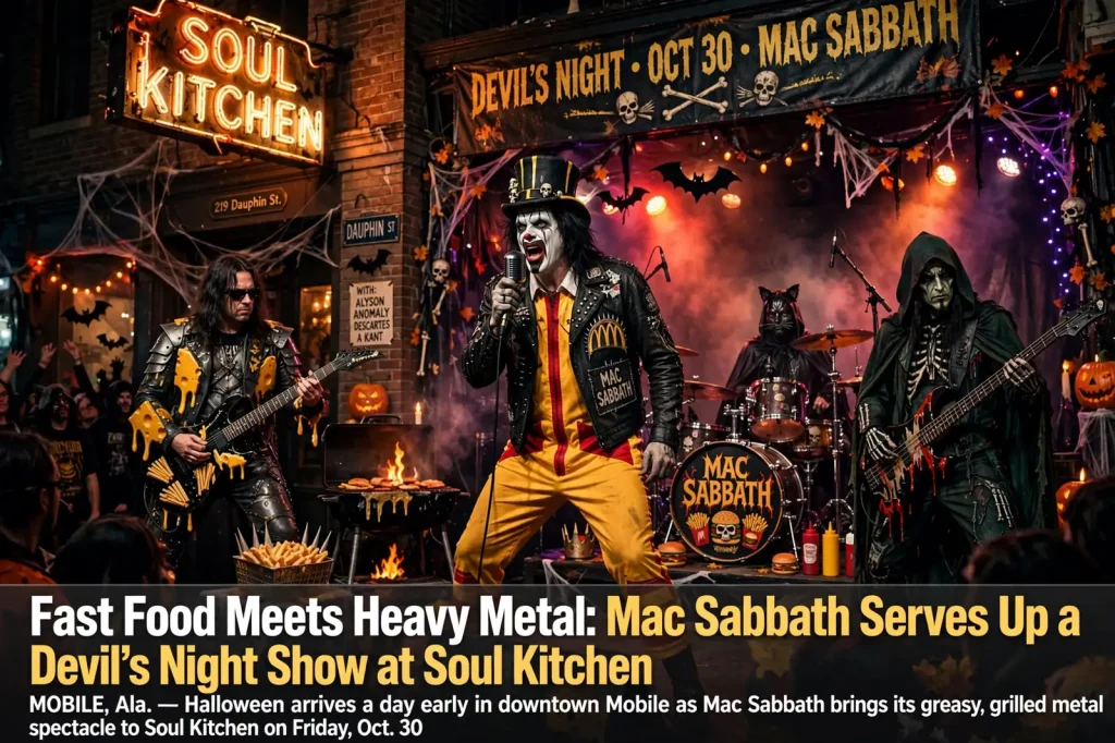 Mac Sabbath – Fast Food Meets Heavy Metal: Mac Sabbath Serves Up a Devil’s Night Show at Soul Kitchen