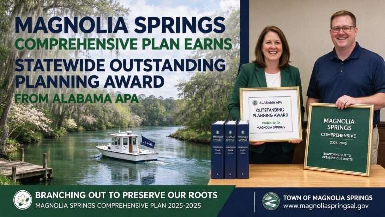 Illustration for the news story: Magnolia Springs Comprehensive Plan Earns Statewide Outstanding Planning Award From Alabama APA