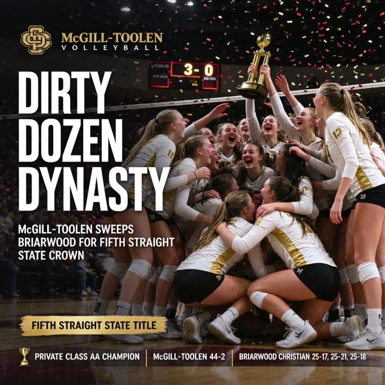 McGill-Toolen volleyball – Dirty Dozen Dynasty: McGill-Toolen Volleyball Sweeps Briarwood for Fifth Straight State Crown
