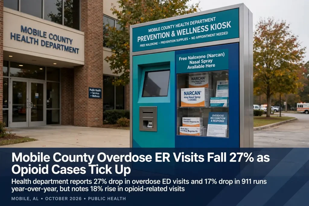 Box of naloxone nasal spray used to reverse opioid overdoses