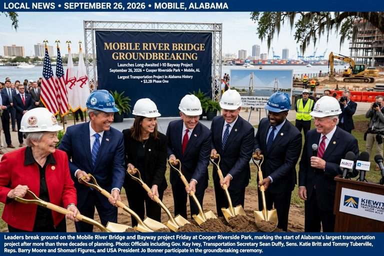 Illustration for the news story: Mobile River Bridge Groundbreaking Launches Long-Awaited I-10 Bayway Project After Decades of Delay