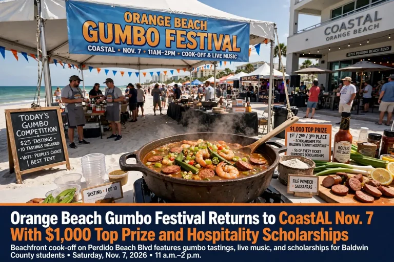 A bowl of dark-roux seafood gumbo with shrimp served over rice