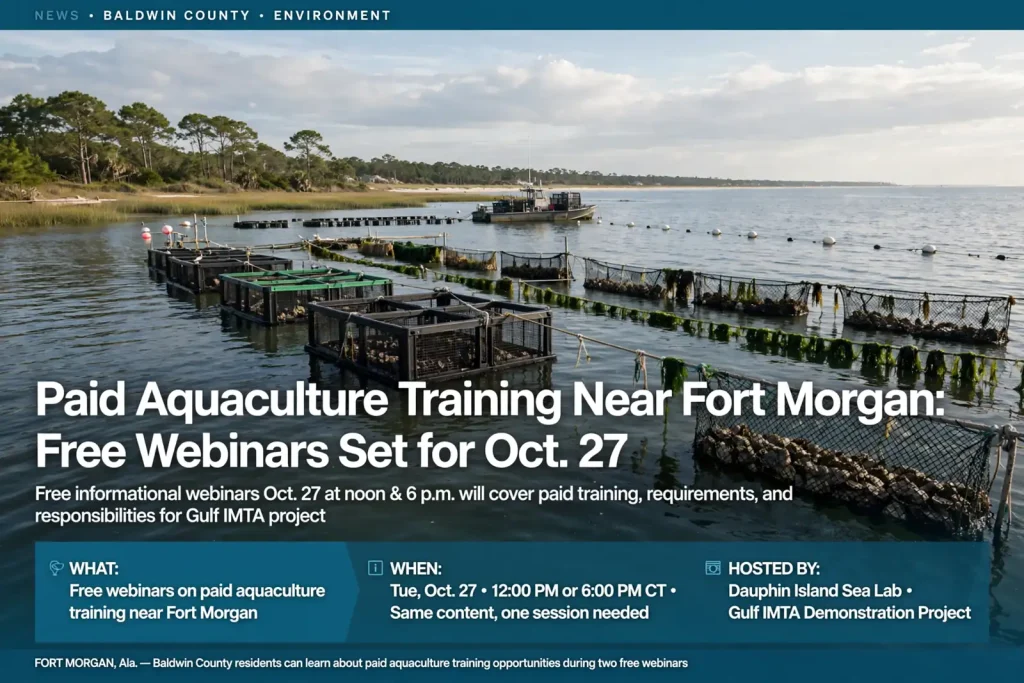 paid aquaculture training - Paid Aquaculture Training Near Fort Morgan: Free Webinars Set for Oct. 27