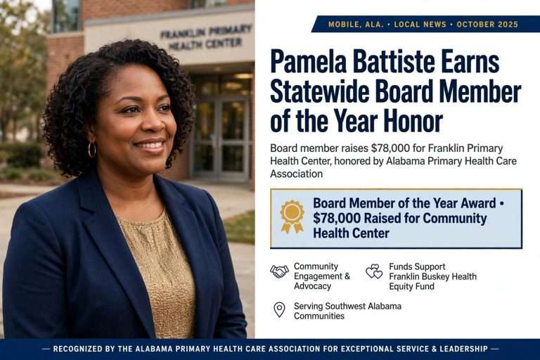 Illustration for the news story: Pamela Battiste Earns Statewide Board Member of the Year Honor After Raising $78,000 for Franklin Primary