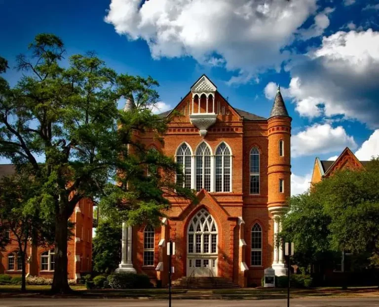 Historic Barton Academy building in downtown Mobile, Alabama undergoing renovation