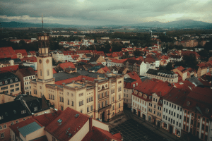 Construction and civic buildings representing Foley's planned growth projects
