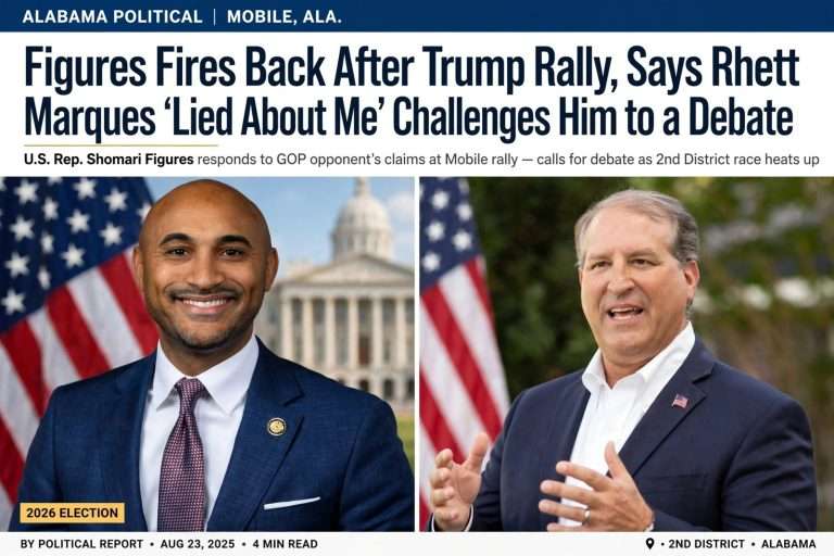 Illustration for the news story: Shomari Figures Fires Back After Trump Rally, Says Rhett Marques ‘Lied About Me’ and Challenges Him to a Debate