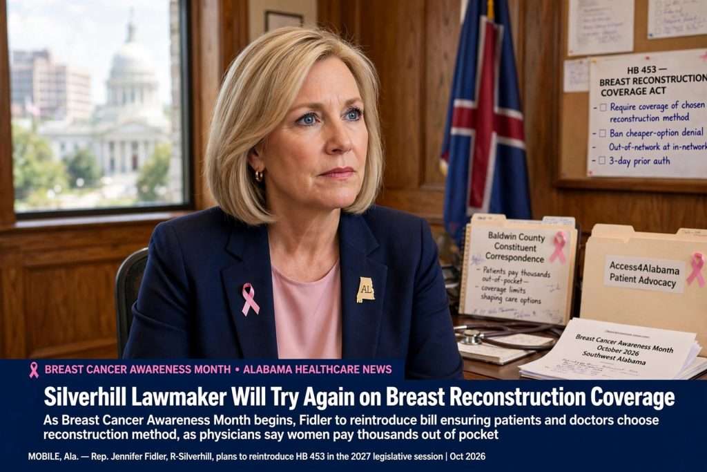 Illustration for the news story: Silverhill Lawmaker Will Try Again on Breast Reconstruction Coverage as Doctors Say Patients Pay Thousands Out of Pocket