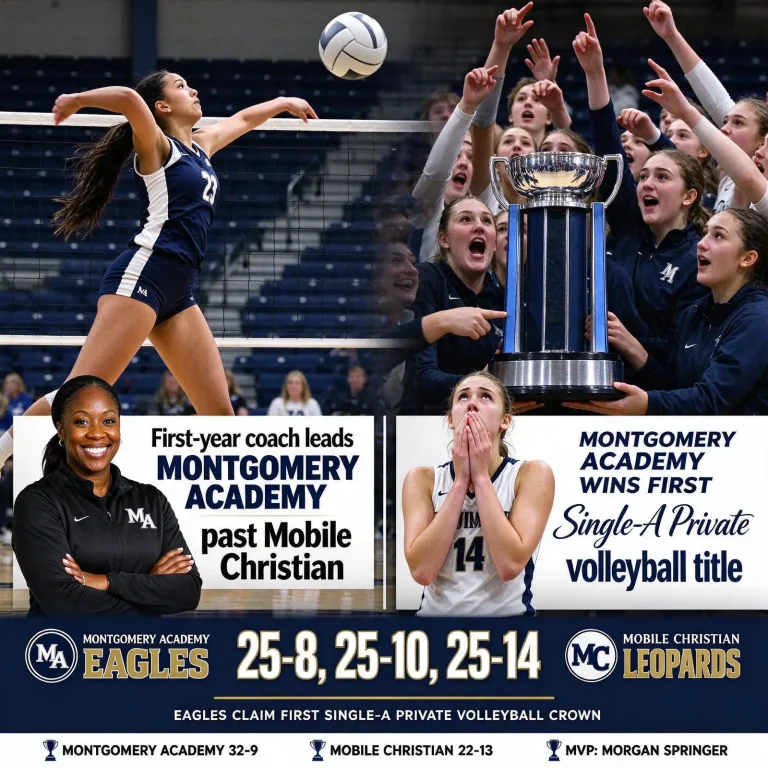 Single-A Private volleyball – Single-A Private Volleyball: First-Year Coach Leads Montgomery Academy Past Mobile Christian