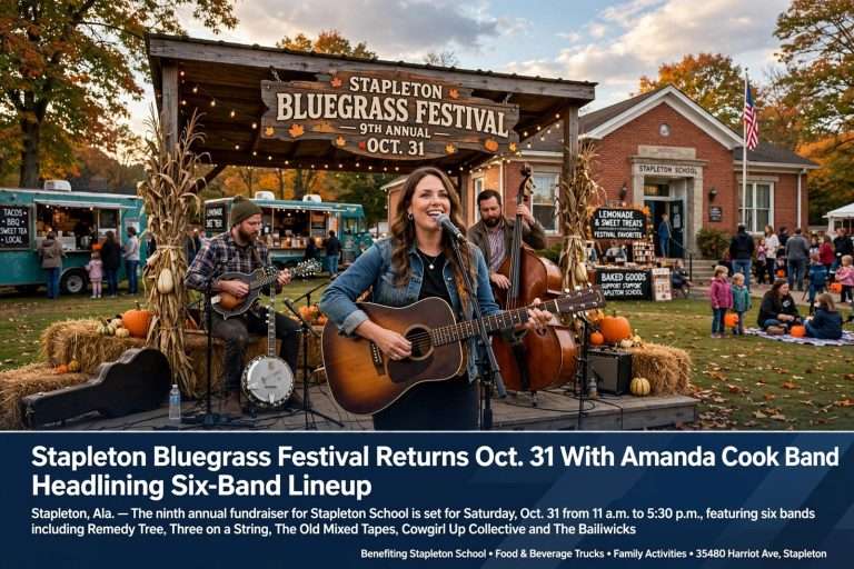 Illustration for the news story: Stapleton Bluegrass Festival Returns Oct. 31 With Amanda Cook Band Headlining Six-Band Lineup