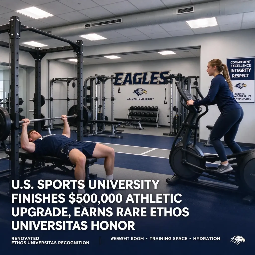 U.S. Sports University - U.S. Sports University Finishes $500,000 Athletic Upgrade, Earns Rare Ethos Universitas Honor