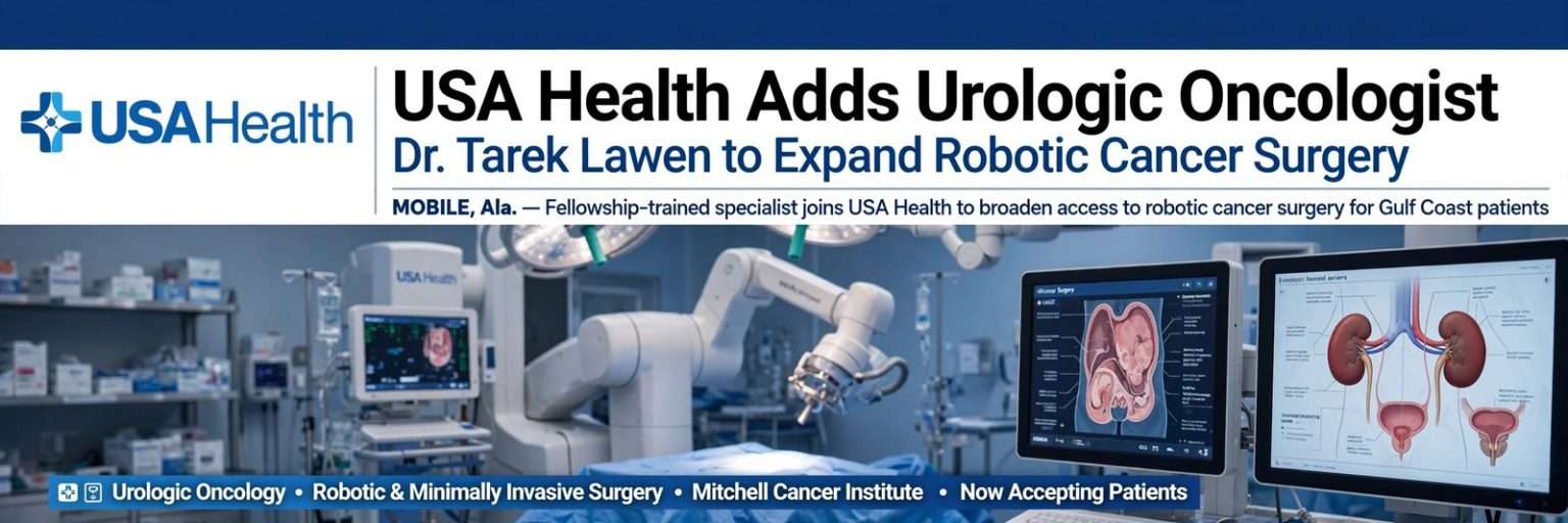 Illustration for the news story: USA Health Adds Urologic Oncologist Dr. Tarek Lawen to Expand Robotic Cancer Surgery