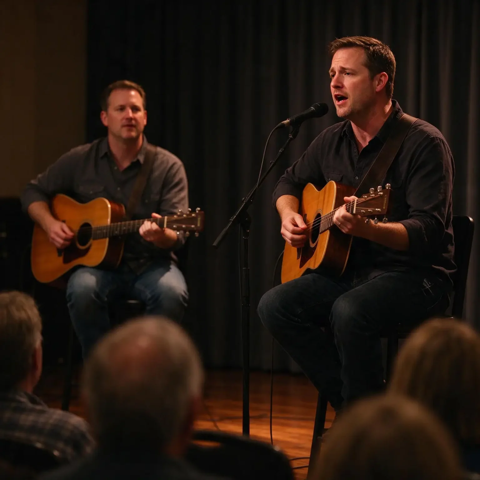 Songwriters perform at a Veterans Day songwriters show in Orange Beach