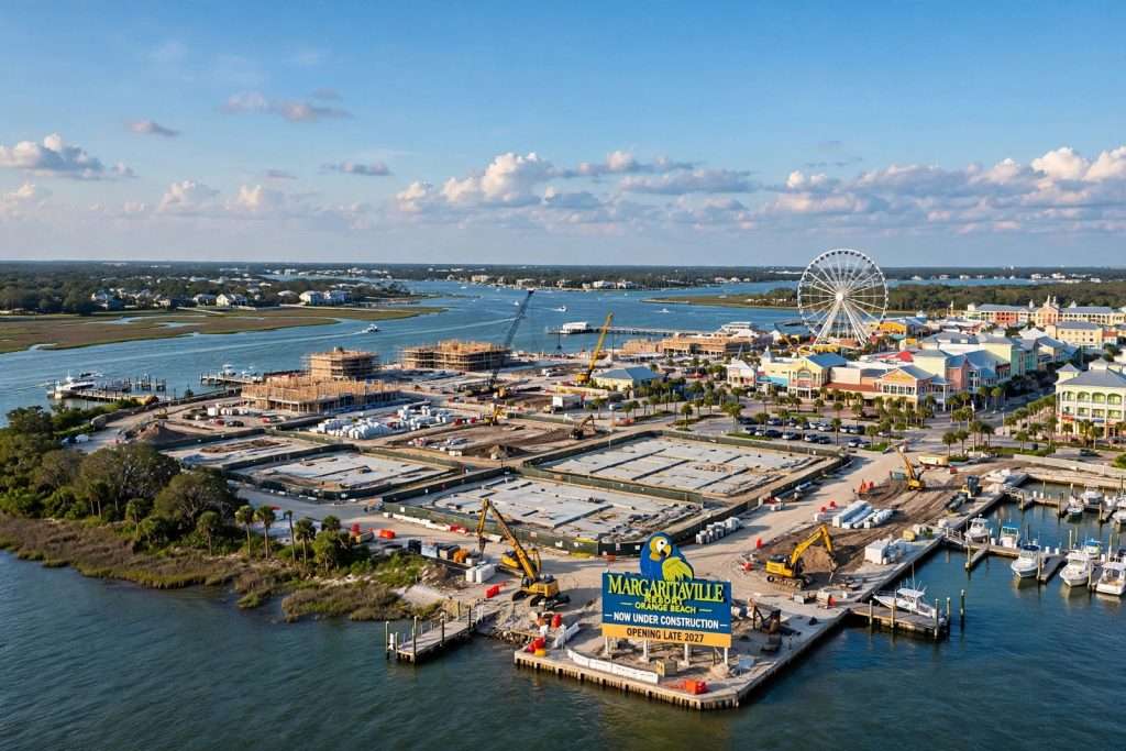 Illustration for the news story: Villas of Margaritaville at Wharf Landing Nears Final Approval, Plus Coastal Alabama Real Estate News