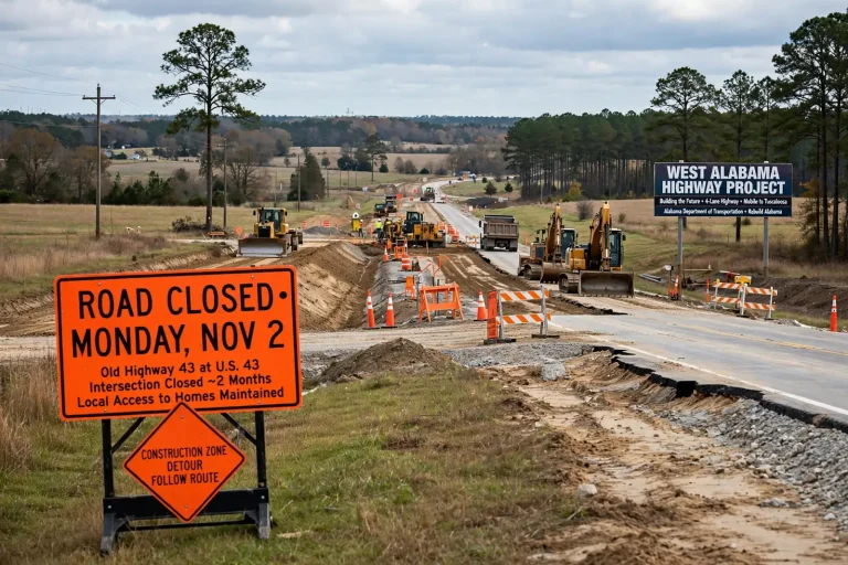 West Alabama Highway – West Alabama Highway Picks Up Speed North of Thomasville as Key Intersection Closes Nov. 2