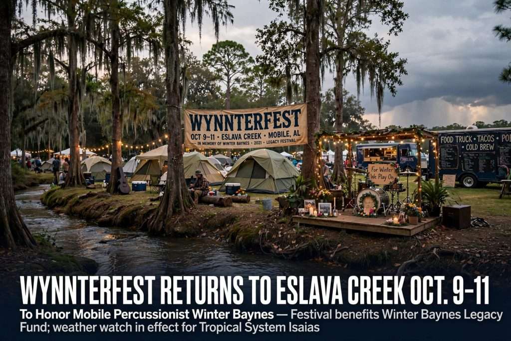 Illustration for the news story: Wynterfest Returns to Eslava Creek Oct. 9-11 to Honor Mobile Percussionist Winter Baynes